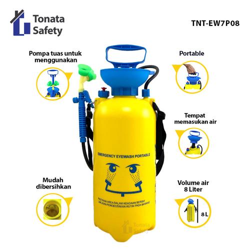 [EZO.1100224] Emergency Eye Wash Portable 8 Liter / 8L