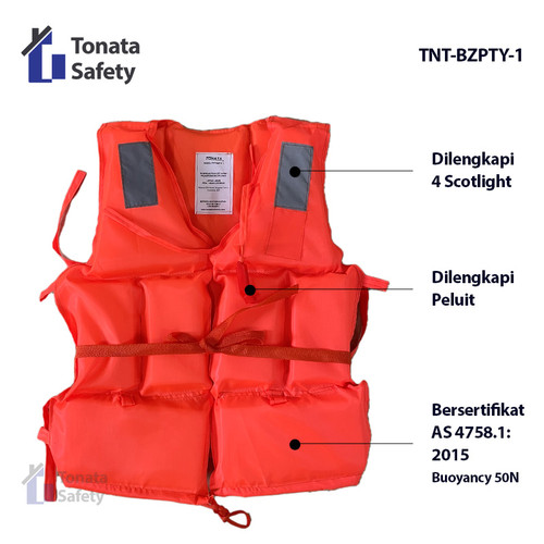 [EZO.1100242] Life Jacket / Baju Pelampung Tonata / Rompi Jaket All Size