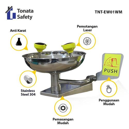 [EZO.1100243] Eye Wash / Emergency Shower Eye Washer / Wall Mounted / StainlessSteel