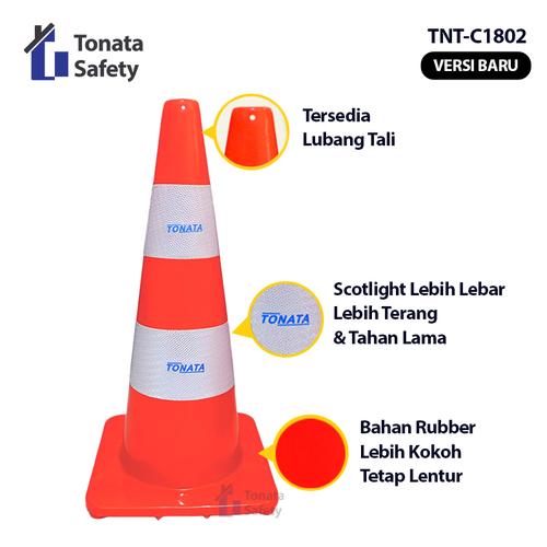 [EZO.1100279] Safety Traffic Cone  Kerucut Lalu Lintas Tonata 1.8 Kg - Putih
