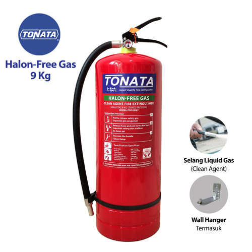 [EZO.1100295] APAR 9 kg Tonata Clean Agent Eco Liquid Gas / Set Komplit