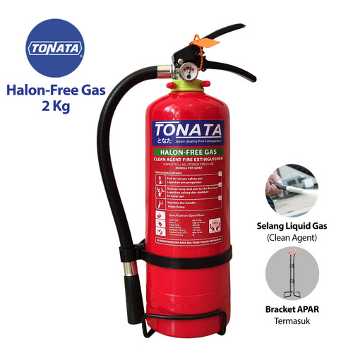 [EZO.1100298] APAR 2 kg Tonata Clean Agent Eco Liquid Gas / Set Komplit