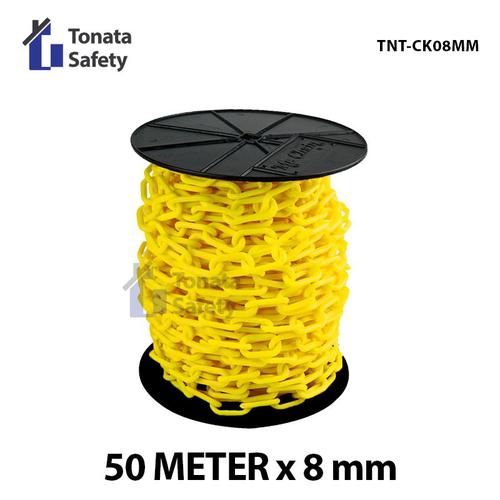 [EZO.1100503] Plastic Chain  Cone Chain 8 mm x 50 m  Kuning