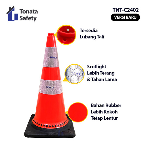 [EZO.1100534] Safety Traffic Cone / Kerucut Lalu Lintas Tonata 2.4 Kg 2,4 Kg