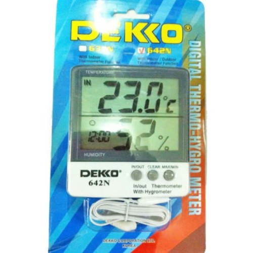 Digital Thermo Hygro Meter Temperature Humidity Dekko 642N
