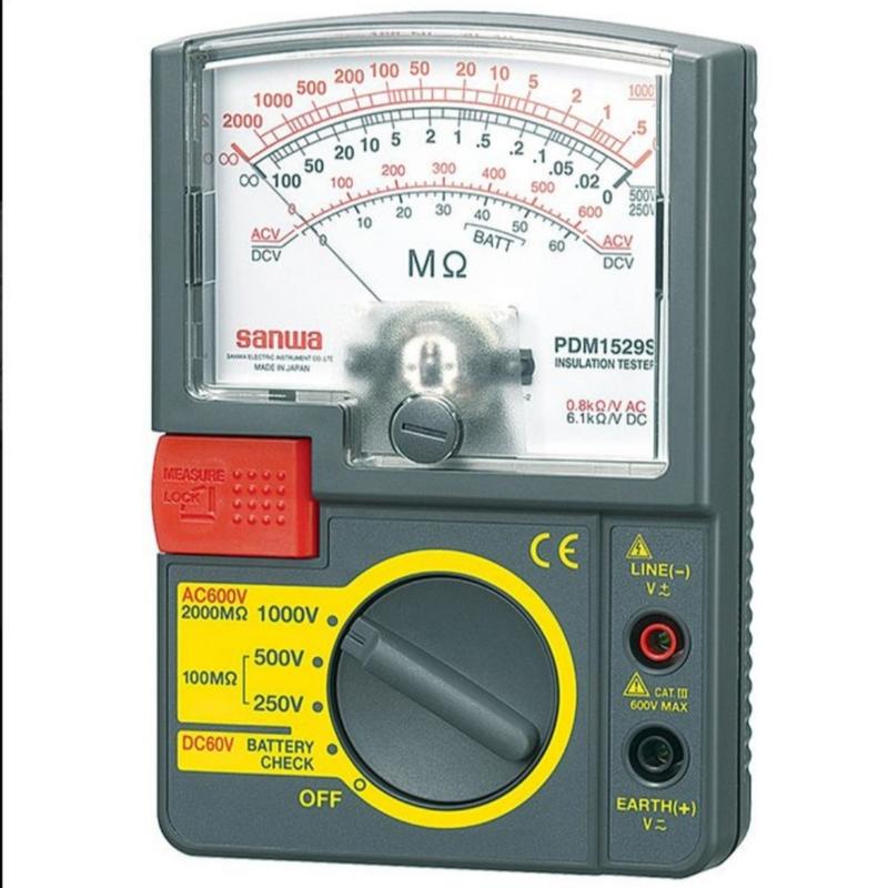 Jual Sanwa PDM 1529s Analog Insulation Tester Megger 1Kv Sanwa PDM ...