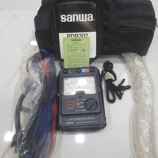 [EZR.1700132] Sanwa PDR302 Earth Ground Resistance Tester Grounding Tester Ori Murah