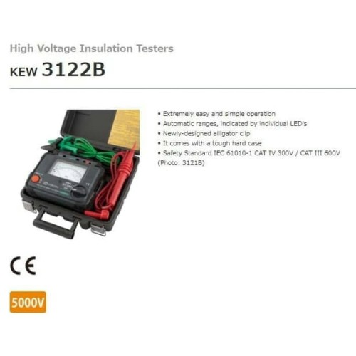 Kyoritsu 3122B Analog High Voltage Insulation Tester Megger 5000V