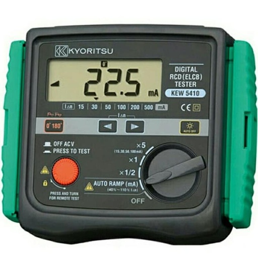 [EZR.1700480] Kyoritsu 5410 Digital RCD ELCB Tester Megger 500mA