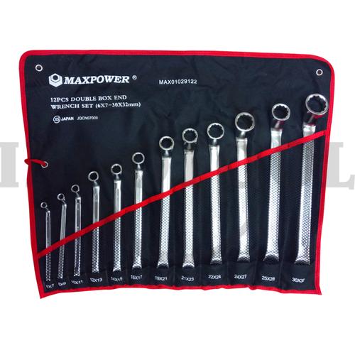 [EZM.5202307] 12 PCS 75-DEGREE OFFSET BOX END WRENCH SET 6-32 mm MAXPOWER