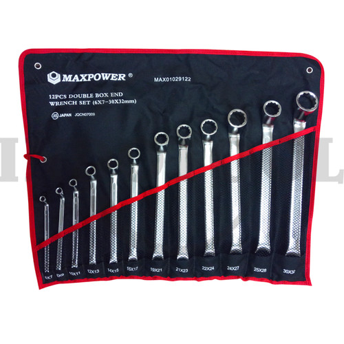 [EZM.5205365] 12 PCS 75-DEGREE OFFSET BOX END WRENCH SET 6-32 mm MAXPOWER