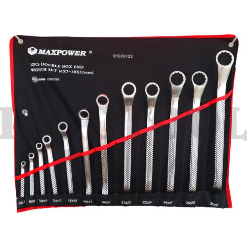 [EZM.5200747] 12 PCS DOUBLE BOX END WRENCH SET 6-32 mm MAXPOWER