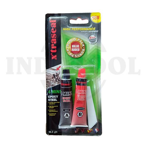 [EZM.5205175] 4 MINUTES STEEL EPOXY, GREY 2x17gr XTRASEAL