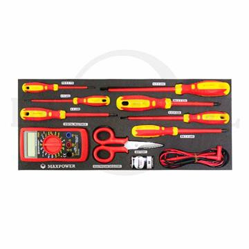 [EZM.5202029] 9 PCS TOOL KIT SET ALAT PERKAKAS OBENG TESPEN VOLTAGE TESTER MAXPOWER