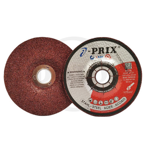 [EZM.5204603] GRINDING WHEEL A24R METAL (RED), 5" x 6mm x 22.23mm I-PRIX