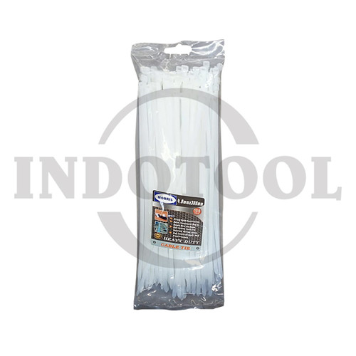 [EZM.5204841] KABEL TIS / CABLE TIES NYLON, WHITE 4.8 x 300mm MORRIS