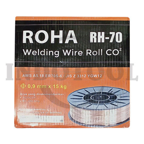 [EZM.5204834] KAWAT LAS ROLL CO2, ER70S-6 (RH-70) 0.9mm, 15kg ROHA