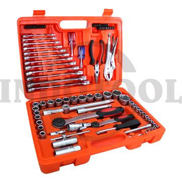[EZM.5200988] KUNCI SOK SET / KUNCI SHOCK 1/4" & 1/2" 85 pcs, 6 PT (TK-001) MAXPOWER