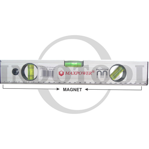[EZM.5205628] MAGNET ALUMINIUM / ALUMINUM LEVEL WITH SCALE (MAGNETIC) 40" MAXPOWER