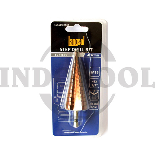 [EZM.5204974] MATA BOR PAGODA M35 4-32MM / STEP DRILL BIT HEX SHANK LANGSOL