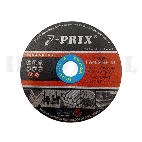 [EZM.5204912] MATA GURINDA / BATU GERINDA POTONG CUTTING WHEEL FA46S 4"x1.2mm I-PRIX
