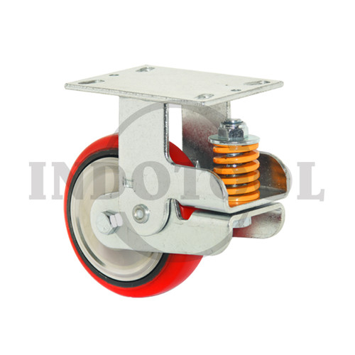 [EZM.5204574] RODA TROLI / TROLLEY 8 INCH 200X50MM / PU CASTER MERAH FIXED MATI ROHA