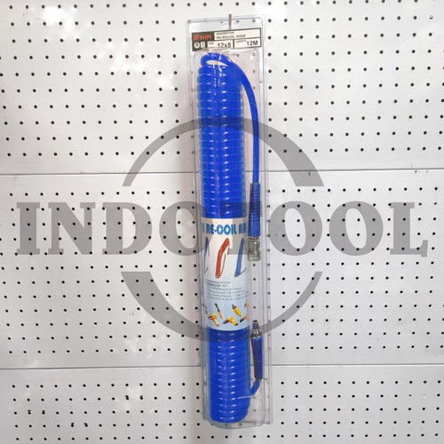 SELANG RECOIL PU BIRU 8 x 12mm x 12M / SELANG ANGIN KOMPRESSOR SHPI