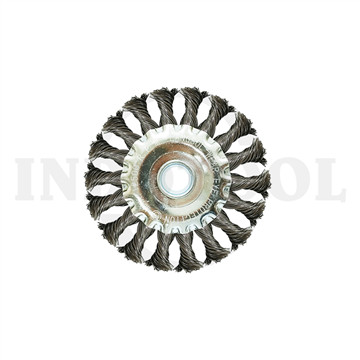 [EZM.5203947] Sikat Kawat Kepang 4" Twist Knot Wheel Brush Steel Wire 4 inch LANGSOL