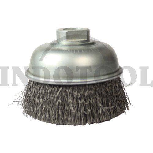 [EZM.5205843] SIKAT KAWAT MANGKOK BAJA 4" X 16P - CUP BRUSH STEEL AN-100 = 2.00 KING