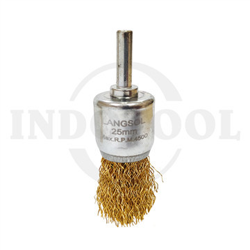 [EZM.5203950] Sikat Kawat Tangkai 6mm x 25mm End Brush With Shank LANGSOL