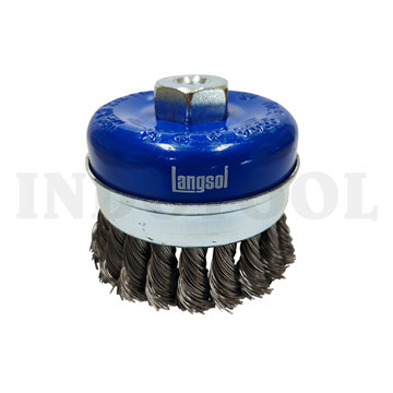 [EZM.5203955] Sikat Mangkok Kepang 4 inch Twist Knot Cup Brush 4" M14 x 2.0 LANGSOL
