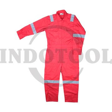 [EZM.5201671] WEARPACK SAFETY / SETELAN BAJU CELANA KERJA MERAH - STEEL HORSE SIZE L