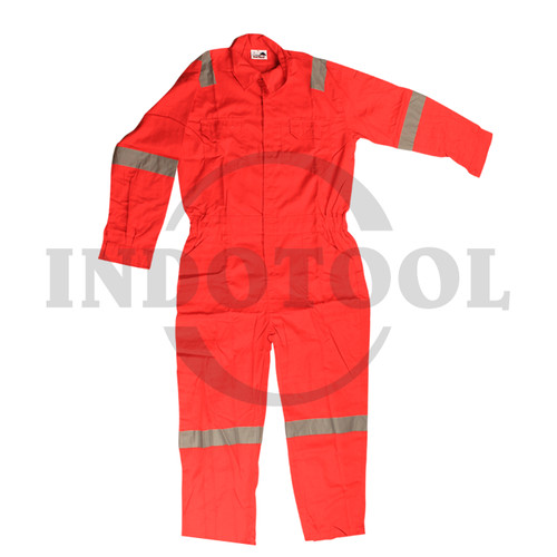 [EZM.5200825] WEARPACK SAFETY / SETELAN BAJU CELANA KERJA MERAH / STEEL HORSE XL
