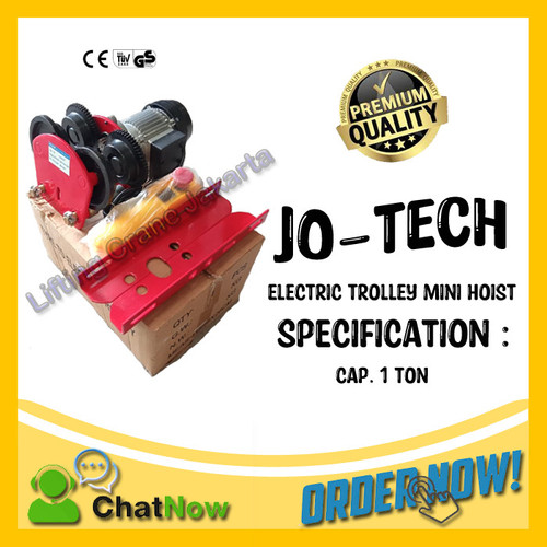 [EZO.1500105] Electric Motor Trolley Mini Hoist Cap 1 Ton (ORDER INSTAN GOJEK)