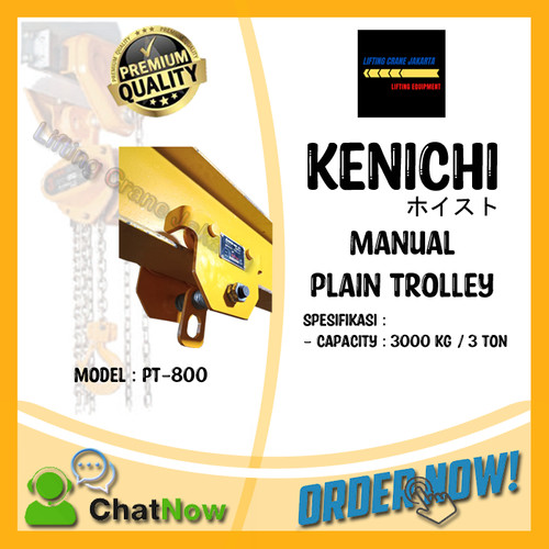 [EZO.1500139] KENICHI Plain Trolley Manual Troli 3Ton / 3000Kg "JAPAN"