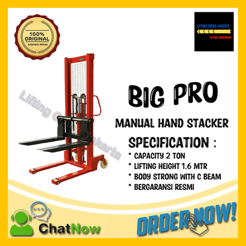 [EZO.1500145] Hand Stacker Manual 2 Ton / 2000 Kg BIGPro