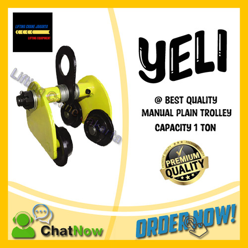 [EZO.1500263] Plain Trolley / Manual Troli Cap. 1 Ton YELI