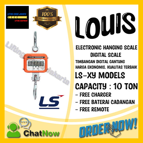[EZO.1500186] Digital Crane Scale Timbangan Digital Gantung Cap 10 Ton Model LS - XY