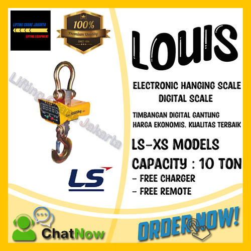 [EZO.1500187] Crane Scale Timbangan Gantung Digital Cap 10 Ton Model LS - XS