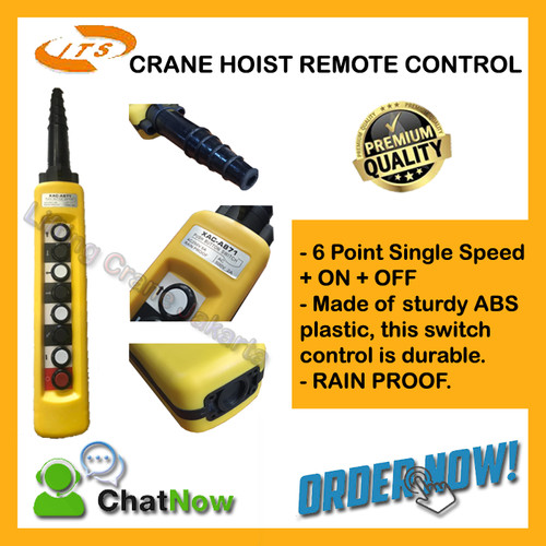 [EZO.1500198] Hoist Push Button ITS Single Speed 6 Tombol ON OF XAC-A817