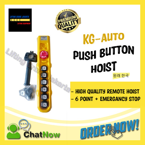 [EZO.1500215] Remote Control Hoist Push Button Hoist 6Tombol Single Speed