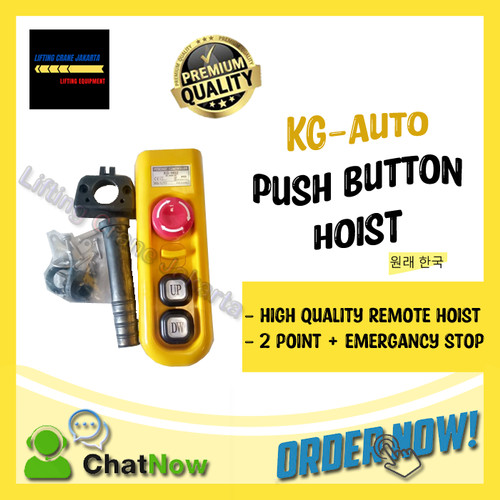 [EZO.1500217] Remote Control Hoist Push Button Hoist 2Tombol Single Speed