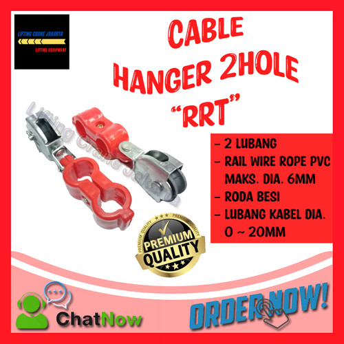 [EZO.1500232] Cable Hanger Gantungan Kabel Cable Carrier 2 lubang
