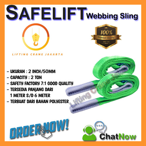 [EZO.1500235] Webbing Sling / Safety Belt Capacity 2 Ton SAFELIFT SF 7:1