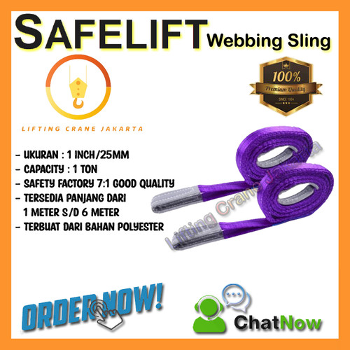 [EZO.1500236] Safety Belt / Webbing Sling capacity 1 Ton SAFELIFT SF 7:1