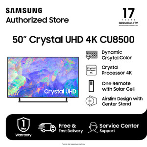 Samsung Smart TV 50" Crystal UHD Dynamic Crystal Color- UA50CU8500KXXD