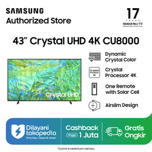 Samsung Smart TV 43"Crystal UHD Dynamic Crystal Color - UA43CU8000KXXD