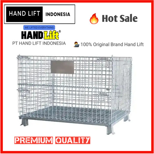 [EZO.1400031] PALLET MESH TYPE 7 SIZE 1200 mm x 1000 mm x 890 mm KAPASITAS 1500 KG - KERANJANG BESI