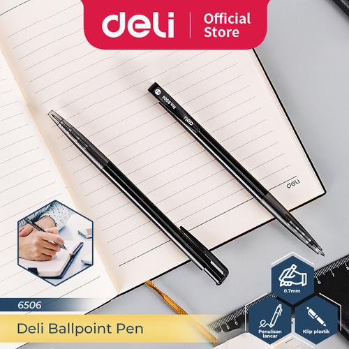 [EZO.7300046] Deli Pulpen Ball / Ball Point Pen Bullet Tip - 0.7mm 6506