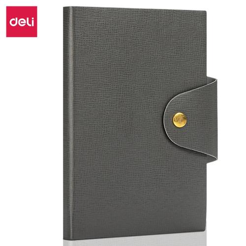 [EZM.1080023] Deli Buku Catatan Sampul Kulit / Leather Cover Notebook A6 A7 96 Lembar Abu-Abu 2226X